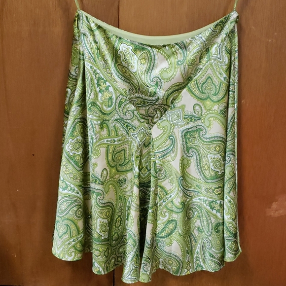 Silk Paisley Print Skirt - Picture 3 of 6